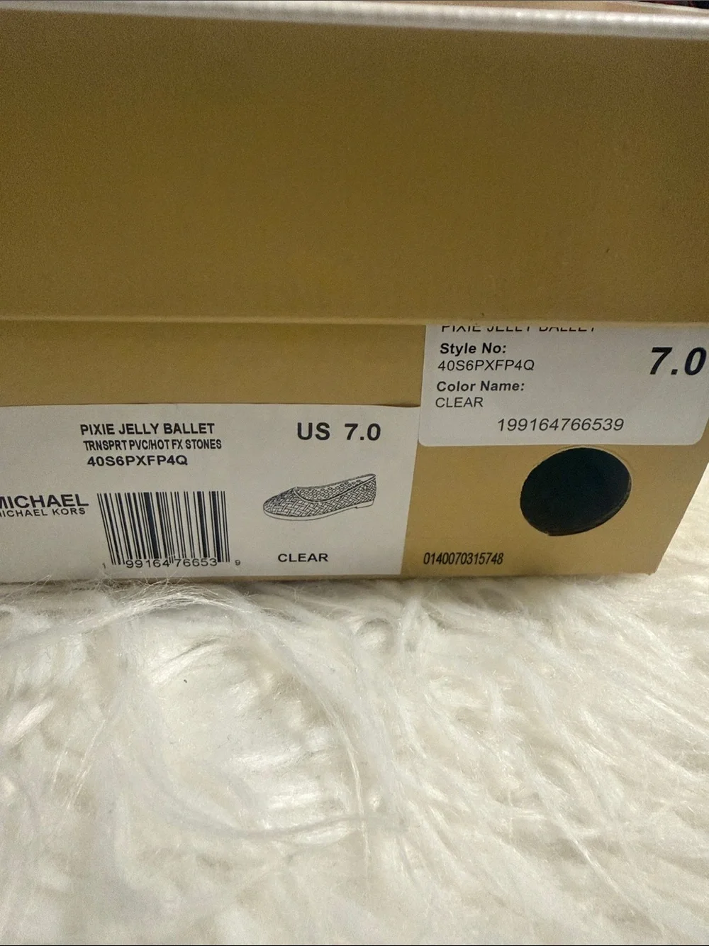 Michael Kors Clear Crystal-Pixie Jelly Ballet Flats - Transparent